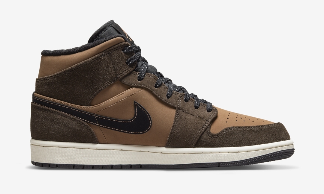 【国内 12/12 発売】ナイキ エア ジョーダン 1 ミッド “ブラウン/ブラック” (NIKE AIR JORDAN 1 MID “Brown/Black”) [DC7294-200]