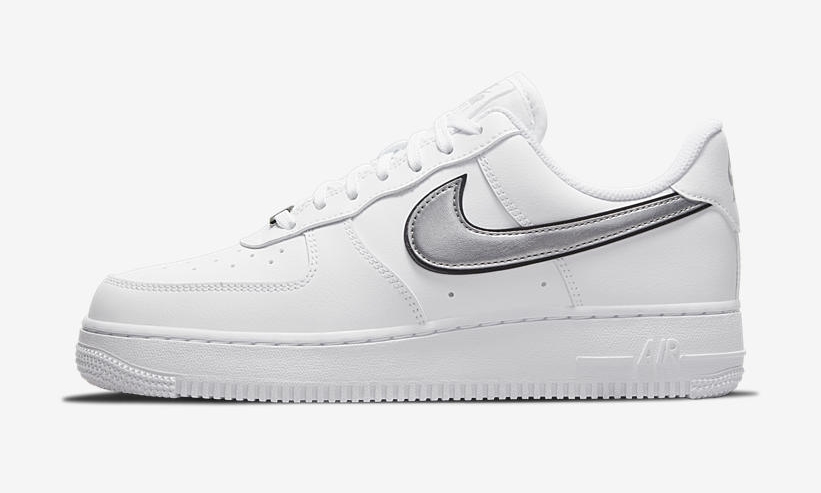 2021年 発売予定！ナイキ エア フォース 1 07 ロー エッセンシャル “ホワイト/メタリックシルバー” (NIKE AIR FORCE 1 07 LOW ESSENTIAL “White/Metallic Silver”) [DD1523-100]