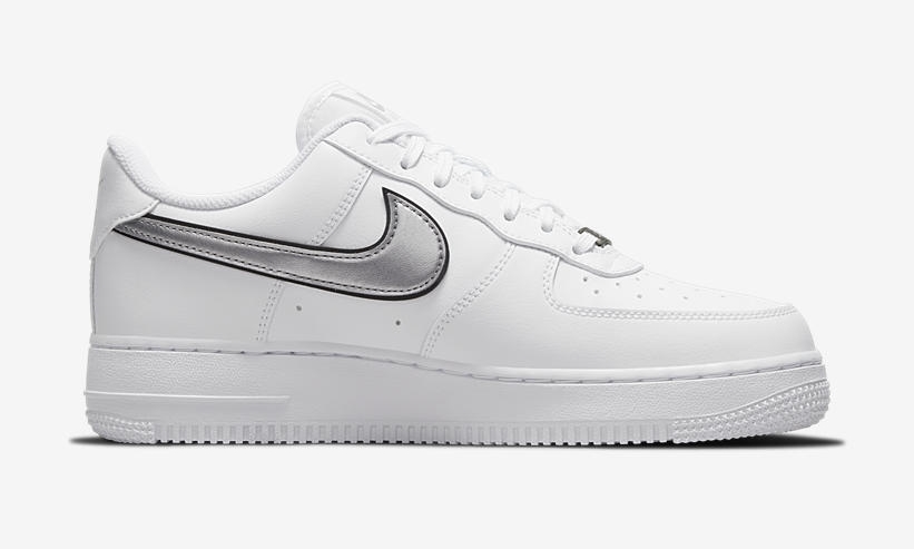 2021年 発売予定！ナイキ エア フォース 1 07 ロー エッセンシャル “ホワイト/メタリックシルバー” (NIKE AIR FORCE 1 07 LOW ESSENTIAL “White/Metallic Silver”) [DD1523-100]