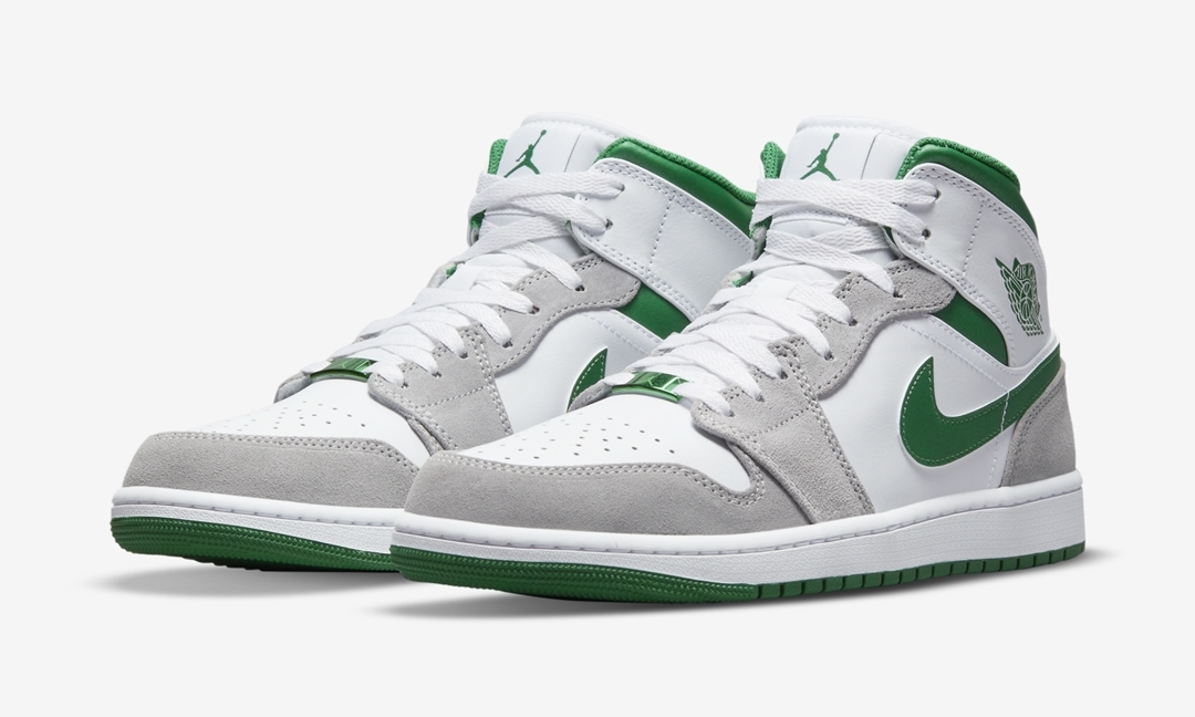 2021年 発売予定！ナイキ エア ジョーダン 1 ミッド “ホワイト/グレー/グリーン” (NIKE AIR JORDAN 1 MID “White/Grey/Green”) [DC7294-103]