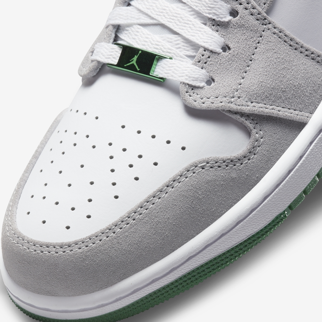 【国内 11/1 発売】ナイキ エア ジョーダン 1 ミッド “ホワイト/グレー/グリーン” (NIKE AIR JORDAN 1 MID “White/Grey/Green”) [DC7294-103]