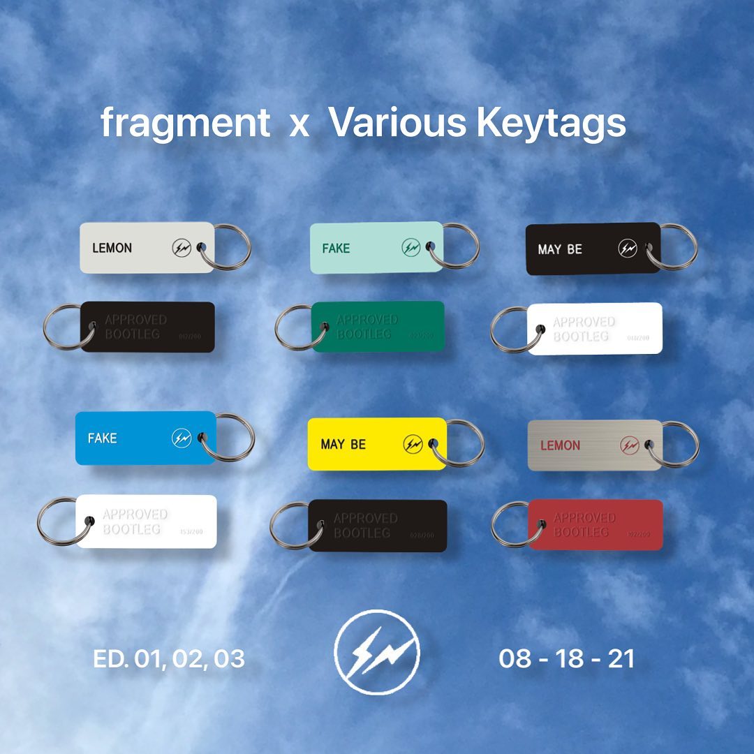 FRAGMENT x Various Keytagsが8/18 発売 (フラグメント 藤原ヒロシ 
