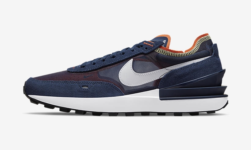 ナイキ ワッフル ワン “ミッドナイトネイビー/ホワイト/オレンジメロンティント” (NIKE WAFFLE ONE “Midnight Navy/White/Orange Melon Tint”) [DA7995-401]