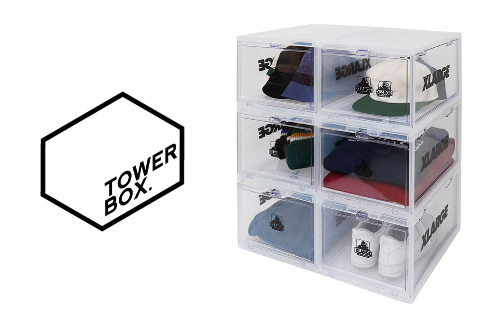 XLARGE × TOWER BOX コラボスニーカー収納ボックスが8/21 発売 (エクストララージ タワーボックス)