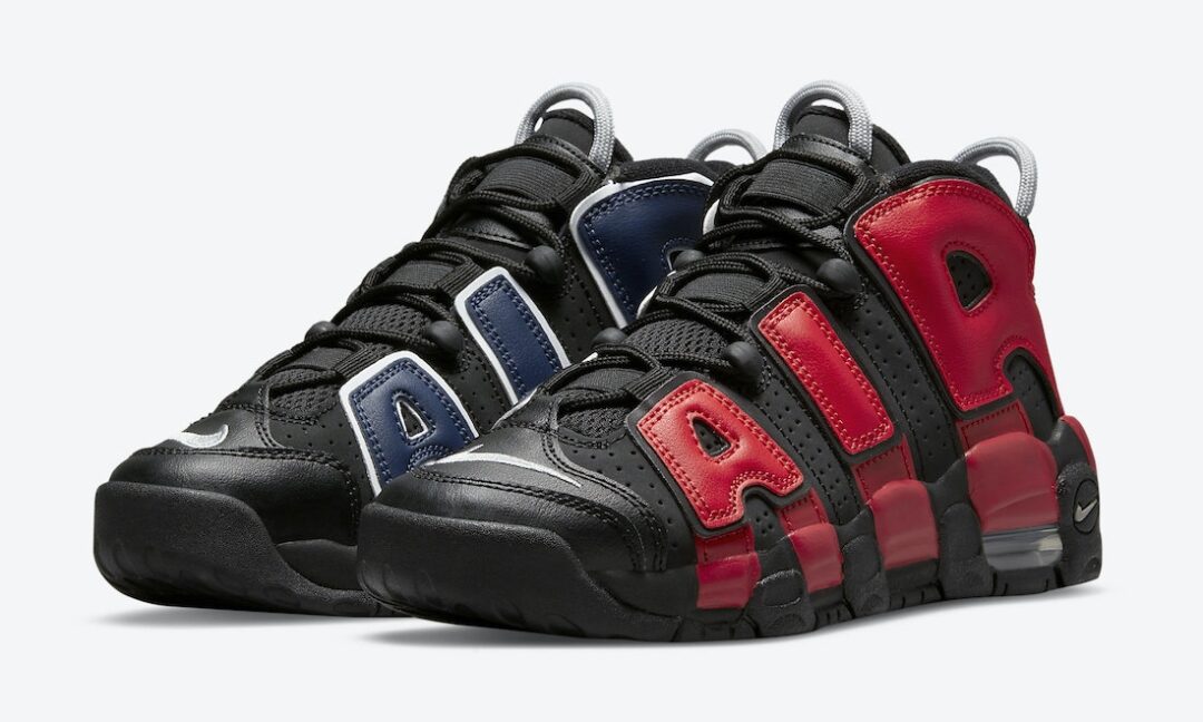 【国内 4/15 発売】ナイキ エア モア アップテンポ “ブラック/レッド/ネイビー” (NIKE AIR MORE UPTEMPO “Black/Red/Navy”) [DJ4400-001/DM0017-001]