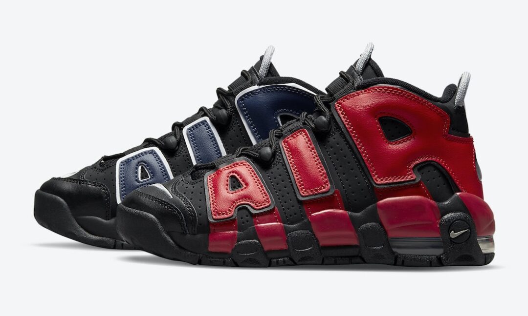 【国内 4/15 発売】ナイキ エア モア アップテンポ “ブラック/レッド/ネイビー” (NIKE AIR MORE UPTEMPO “Black/Red/Navy”) [DJ4400-001/DM0017-001]