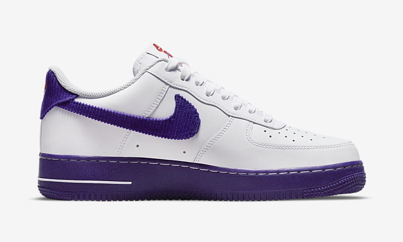 【国内 11/29 発売】ナイキ エア フォース 1 07 ロー “バスケットボール/ホワイト/パープル” (NIKE AIR FORCE 1 07 LOW EMB “Basketball/White/Purple”) [DB0264-100]