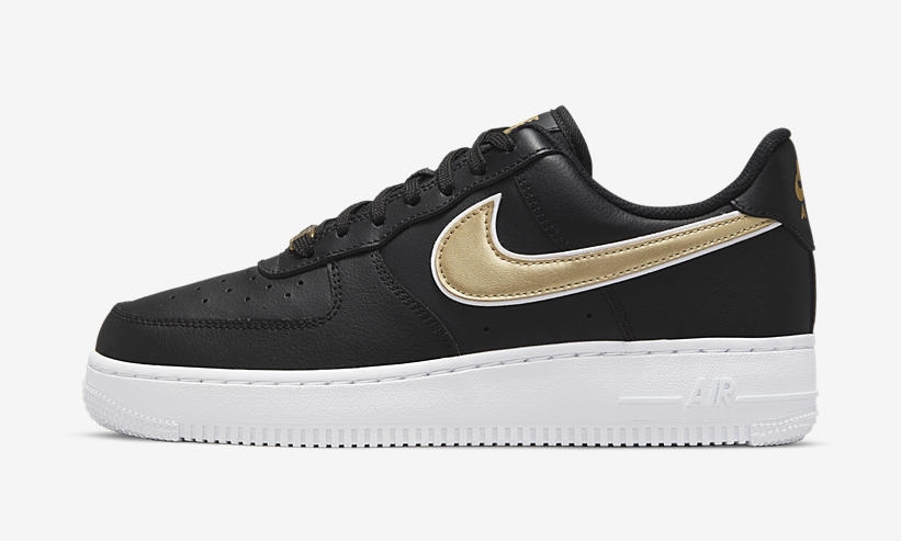 2021年 発売予定！ナイキ エア フォース 1 07 ロー エッセンシャル “ブラック/メタリックゴールド” (NIKE AIR FORCE 1 07 LOW ESSENTIAL “Black/Metallic Gold”) [DD1523-001]