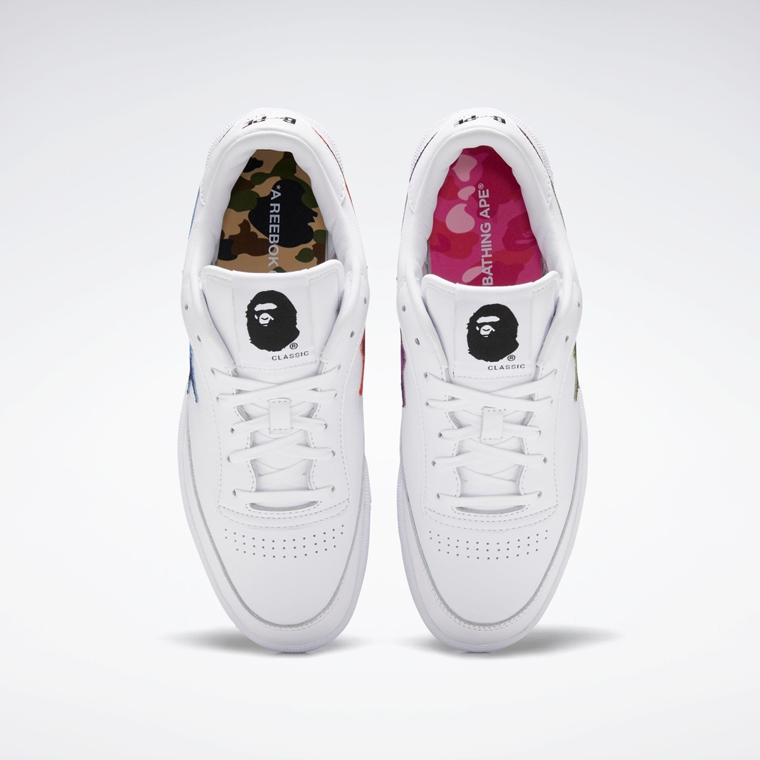 海外 9/1 発売予定！A BATHING APE × REEBOK INSTA PUM FURY/CLUB C 85 (ア ベイシング エイプ リーボック インスタ ポンプ フューリー/クラブ C) [Q47367/Q47370]