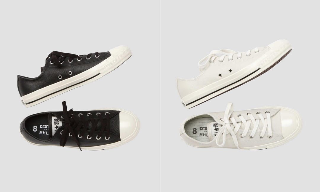 9/8 発売！MHL. × CONVERSE LEATHER ALL STAR US HI “Black/White” (エムエイチエル コンバース レザー オールスター ハイ “ブラック/ホワイト”)