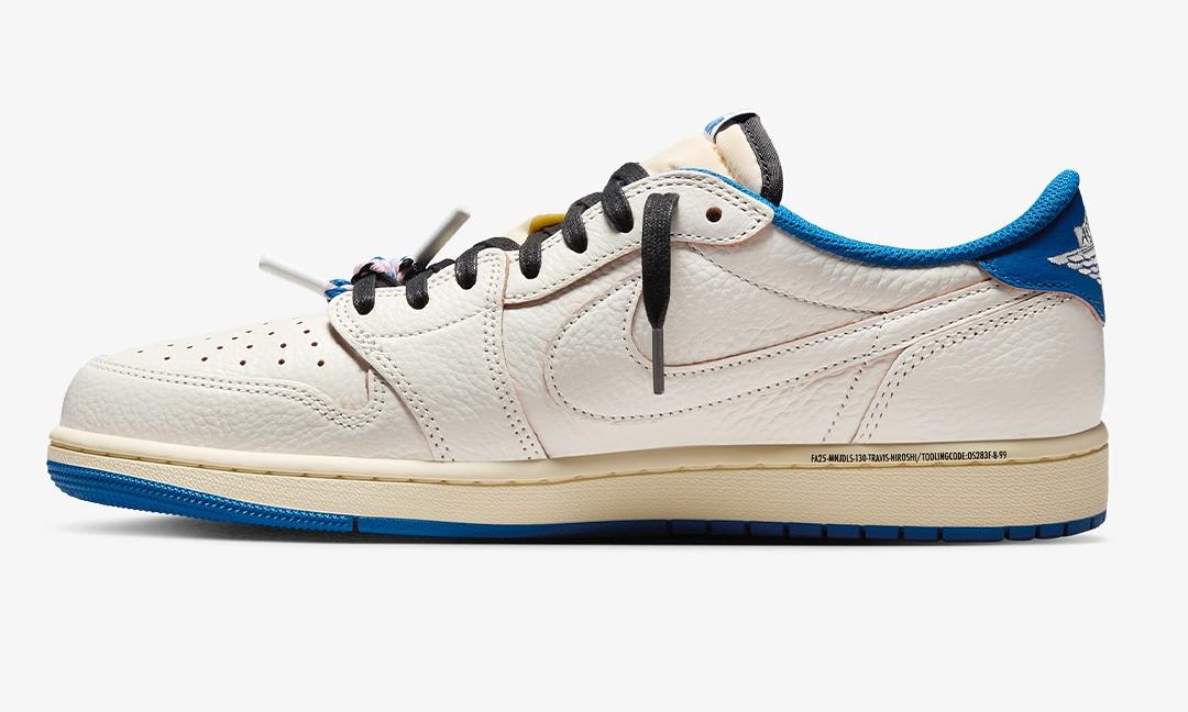 【国内 2025年 11/8 発売予定】FRAGMENT × Travis Scott × NIKE AIR JORDAN 1 OG LOW “Sail/Military Blue” (フラグメント トラヴィス・スコット ナイキ エア ジョーダン 1 OG ロー “セイル/ミリタリーブルー”) [DM7866-104]