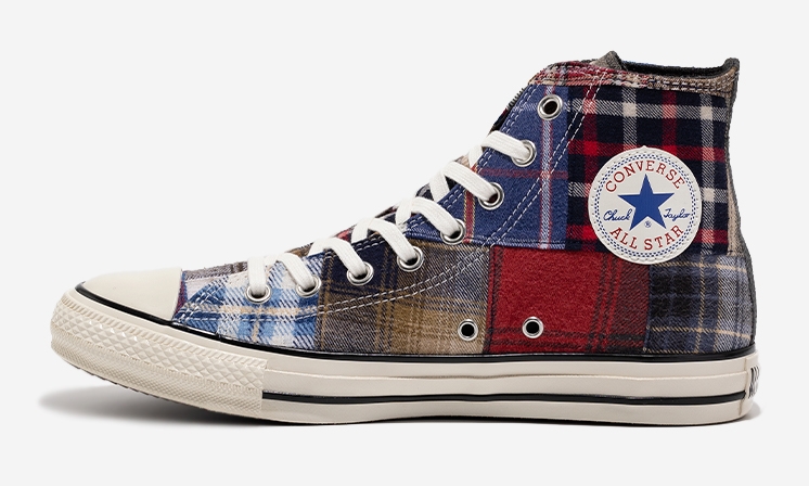 White atelier BY CONVERSE限定！CONVERSE ALL STAR US FURUGIPATCHWORK HIが9/18 発売 (コンバース オールスター 古着パッチワーク)