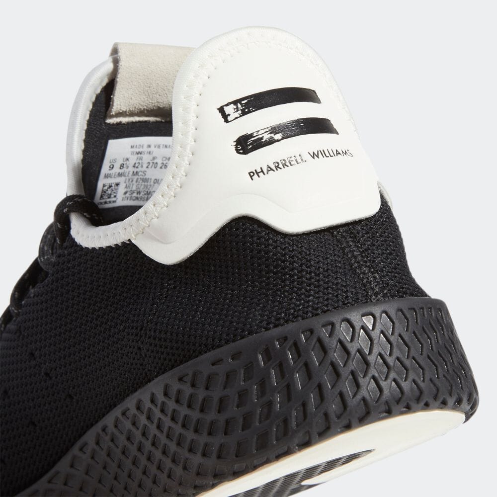 【9/2 発売】Pharrell Williams x adidas Originals TENNIS Hu “Black/White/Grey” (ファレル・ウィリアムス アディダス オリジナルス テニス HU “コアブラック/オフホワイト/ライトグレー”) [GZ3927]