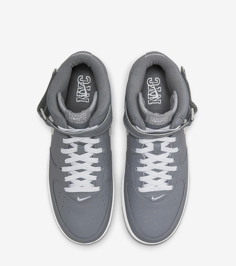 【国内 9/29、12/1、12/7 発売】NIKE AIR FORCE 1 MID QS “NYC/Cool Grey/White” (ナイキ エア フォース 1 ミッド QS “ニューヨーク/クールグレー/ホワイト”) [DH5622-001/DH5622-100]