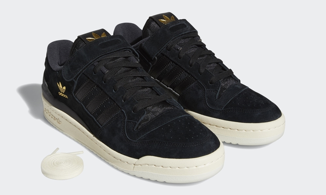 adidas Originals FORUM 84 LOW “Core Black/Cream White/Carbon” (アディダス オリジナルス フォーラム 84 ロー “ブラック/ホワイト/カーボン”) [Q46366]