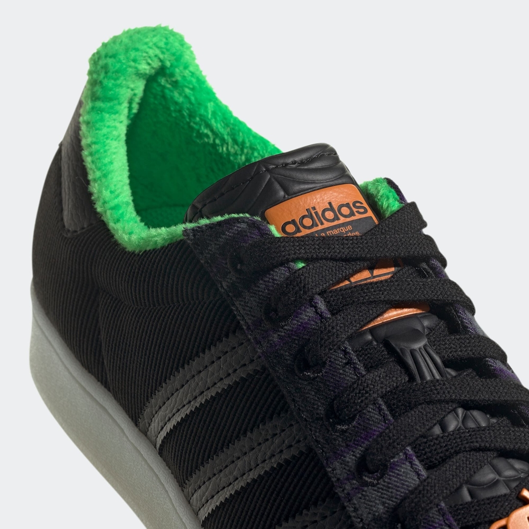 10月 発売予定！アディダス オリジナルス スーパースター “ハロウィン 2021/ブラック” (adidas Originals SUPERSTAR “Halloween 2021/Black”) [H00215]