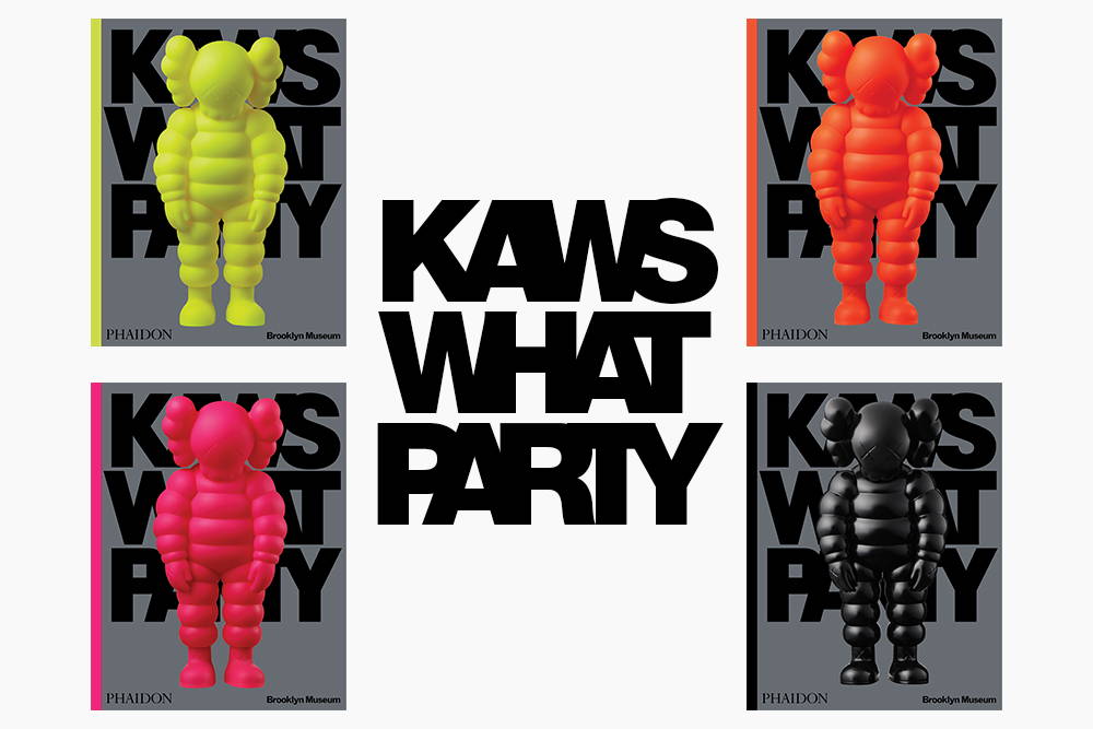 ブルックリンミュージアムで開催された「KAWS：WHAT PARTY」で発売された展覧会図録がA BATHING APEにて店舗別カラーで9/18 発売 (カウズ ワット パーティー)