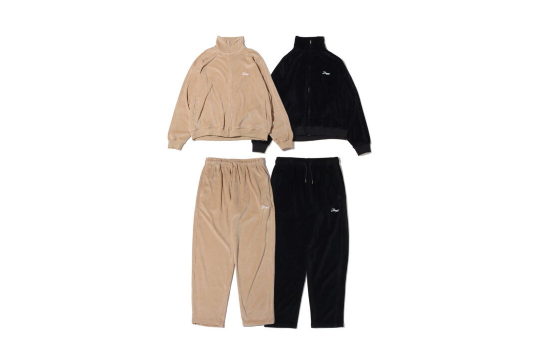 9/18 発売！atmos 2021 A/W VELOUR TRUCK JACKET/PANTS (アトモス アパレル 2021年 秋冬 ベロア トラック ジャケット/パンツ)