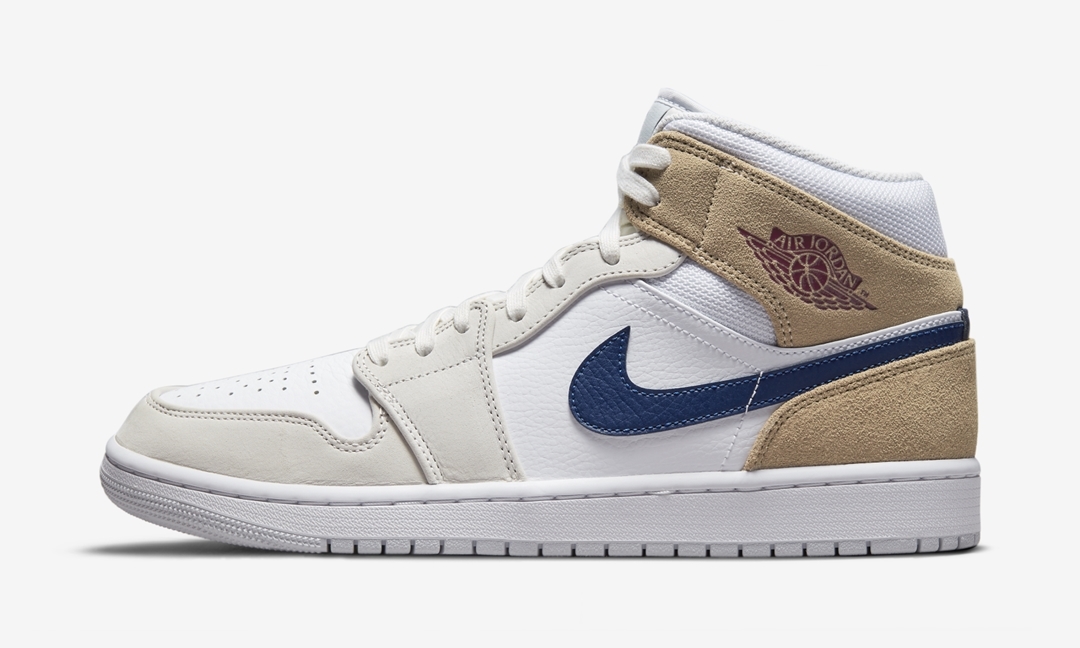 2021年 発売予定！ナイキ エア ジョーダン 1 ミッド “ホワイト/ブラウン/ネイビー” (NIKE AIR JORDAN 1 MID “White/Brown/Navy”) [DO6726-100]