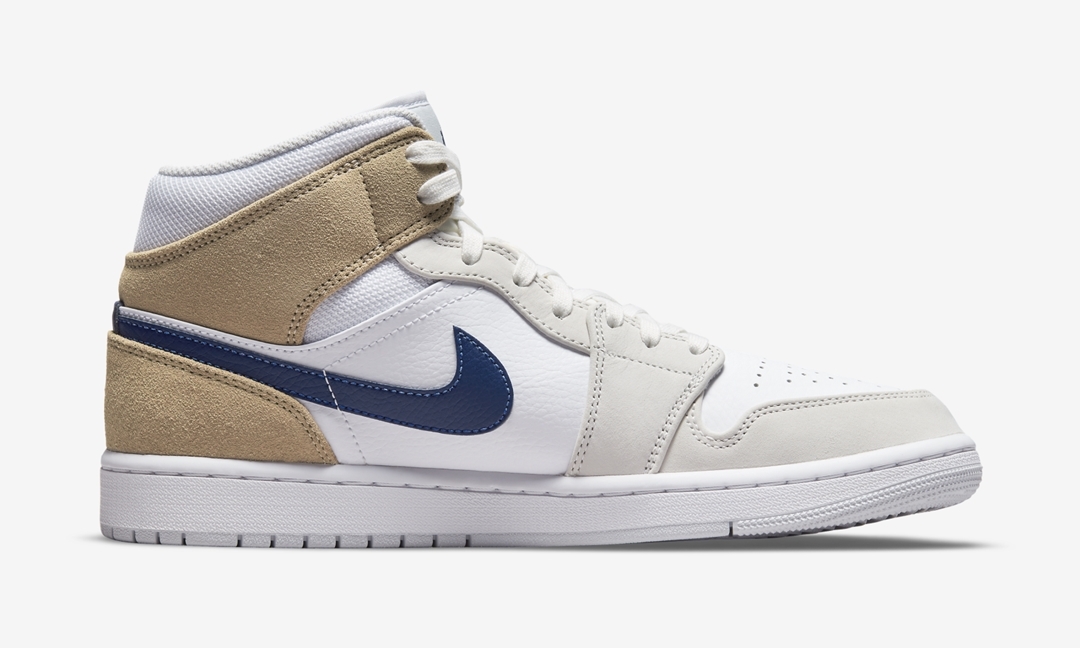 2021年 発売予定！ナイキ エア ジョーダン 1 ミッド “ホワイト/ブラウン/ネイビー” (NIKE AIR JORDAN 1 MID “White/Brown/Navy”) [DO6726-100]