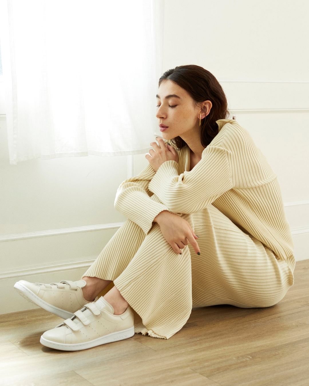 【10/9 発売】ファスナーストラップを搭載した adidas Originals for emmi STAN SMITH CF “Beige” (アディダス オリジナルス エミ スタンスミス “ベージュ”)