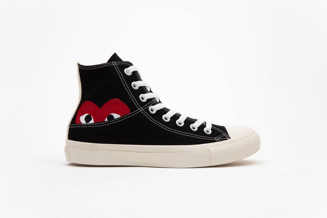 プレイ・コム デ ギャルソン × コンバース チャックテイラー "ブラック/ホワイト" が9/23 発売 (PLAY COMME des GARCONS CONVERSE "Red Heart" CHUCK TAYLOR "Black/White")