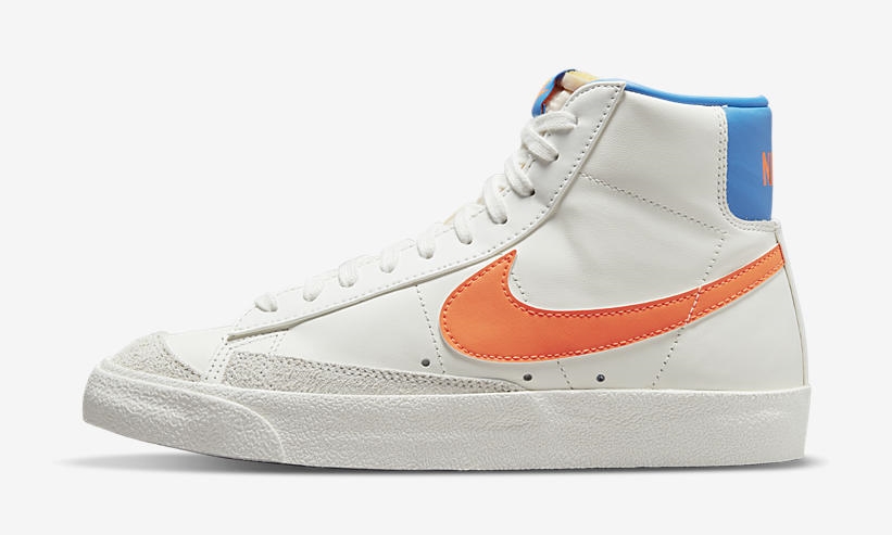 2021年 発売予定！ナイキ ブレーザー ミッド 77 “ホワイト/ブライトオレンジ/ブルー” (NIKE BLAZER MID 77 “White/Bright Orange/Blue”) [DQ4692-100]