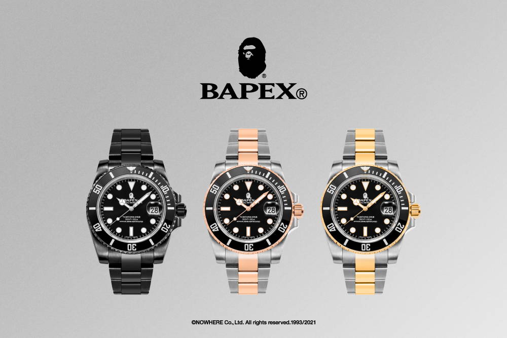 A BATHING APE オリジナルリストウォッチ「BAPEX」新作「TYPE 1 BAPEX BLACK / GOLD＆SILVER」が10/2 発売 (ア ベイシング エイプ)