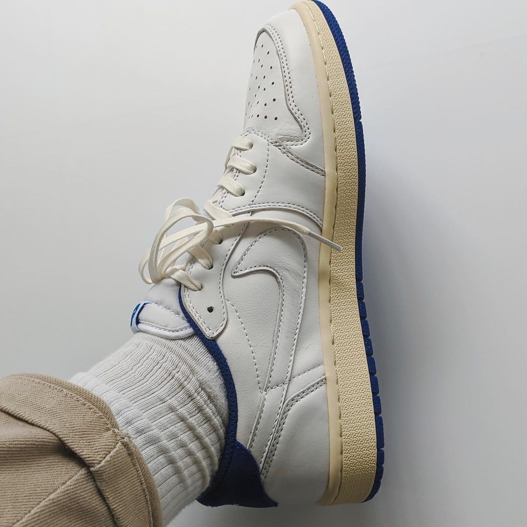 【リーク】フラグメント x トラビス・スコット × ナイキ エア ジョーダン 1 OG ロー “ホワイト/ブルー” (FRAGMENT TRAVIS SCOTT NIKE AIR JORDAN 1 OG LOW “White/Blue”)