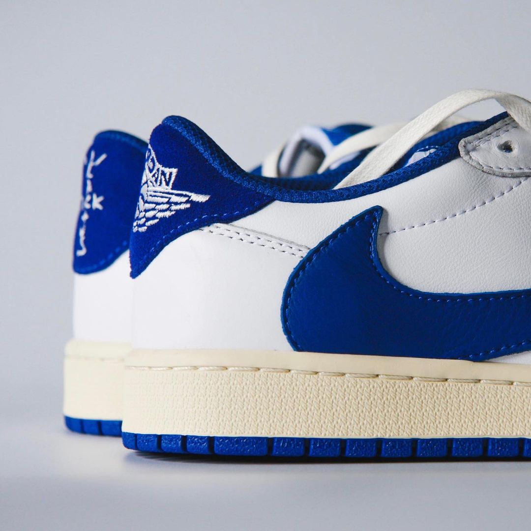 【リーク】フラグメント x トラビス・スコット × ナイキ エア ジョーダン 1 OG ロー “ホワイト/ブルー” (FRAGMENT TRAVIS SCOTT NIKE AIR JORDAN 1 OG LOW “White/Blue”)