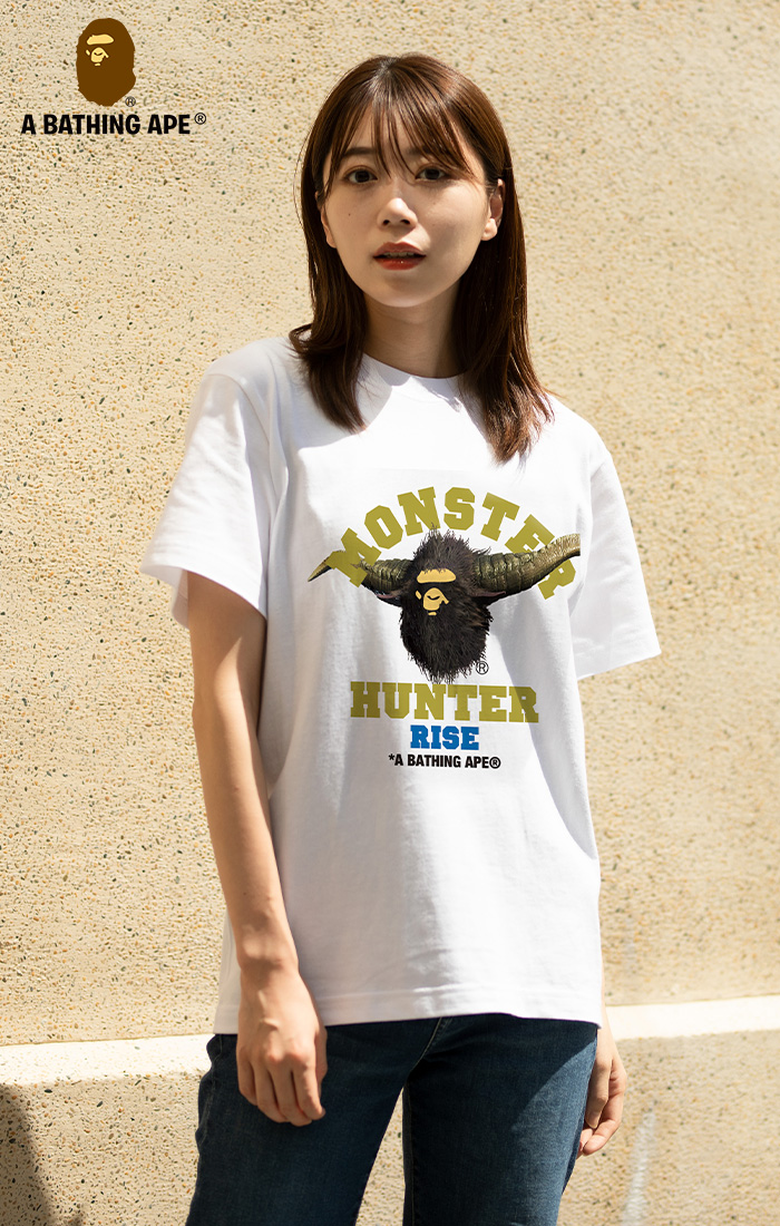 A BATHING APE x MONSTER HUNTER RISE コラボTEEがイーカプコンにて先行予約受付中 (ア ベイシング エイプ モンスターハンターライズ)