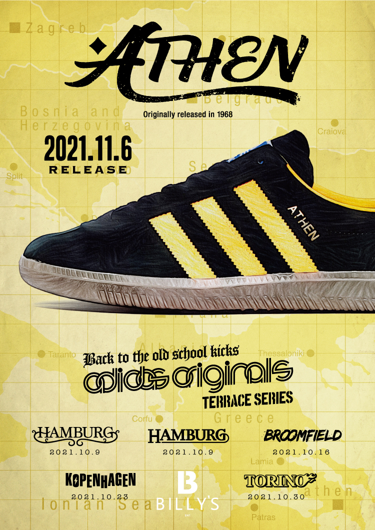 【10/9～11/6 順次発売】BILLY’S 限定！adidas Originals “Teraace Seiries” -BILLY’S EXCLUSIVE- (アディダス オリジナルス “テラス シリーズ”)