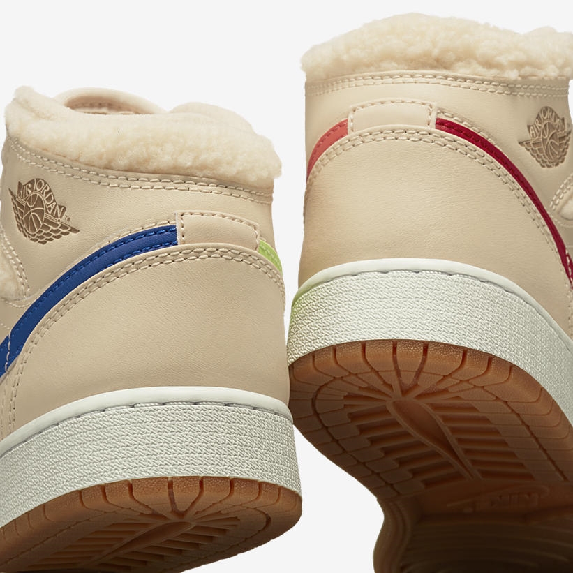 2021年 発売予定！ナイキ GS エア ジョーダン 1 ミッド “フリース/パールホワイト” (NIKE GS AIR JORDAN 1 MID “Fleece/Pearl White”) [DO2207-264]