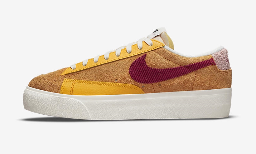 ナイキ ウィメンズ ブレーザー ロー プラットフォーム “サンセット/ラッシュマルーン” (NIKE WMNS BLAZER LOW PLATFORM “Sunset/Rush Maroon”) [DO6721-700]