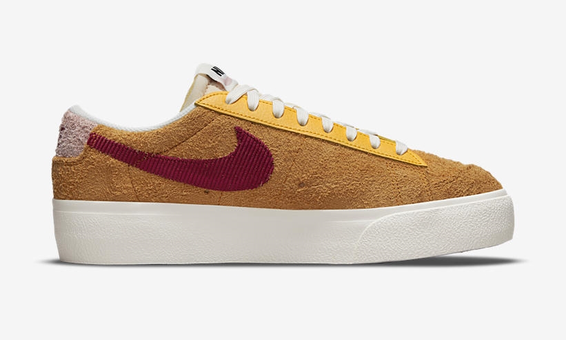 ナイキ ウィメンズ ブレーザー ロー プラットフォーム “サンセット/ラッシュマルーン” (NIKE WMNS BLAZER LOW PLATFORM “Sunset/Rush Maroon”) [DO6721-700]