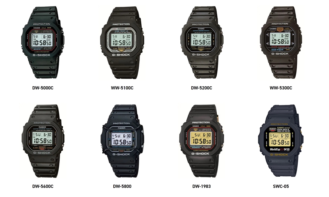 G-SHOCK「DW-5000C」や「DW-5600C」などの古いモデル8機種を対象にベゼル、バンド、電池を交換するレストアサービスを期間限定(有料)でスタート (Gショック ジーショック)