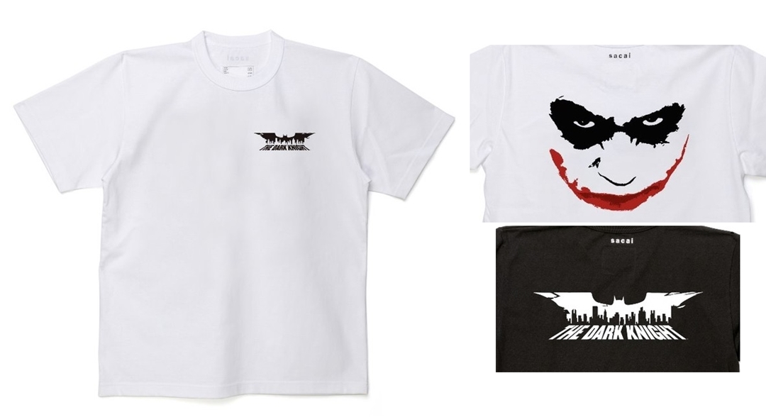 sacai × THE DARK KNIGHT TEEがNTWRK APP Transferにて10/8 8:30 発売 (サカイ ダークナイト バットマン)