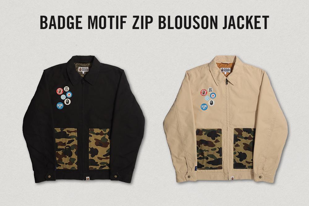 A BATHING APE からオリジナルのグラフィックバッジを配したジャケット/プルオーバー「BADGE MOTIF」が10/8、10/9 発売 (ア ベイシング エイプ)