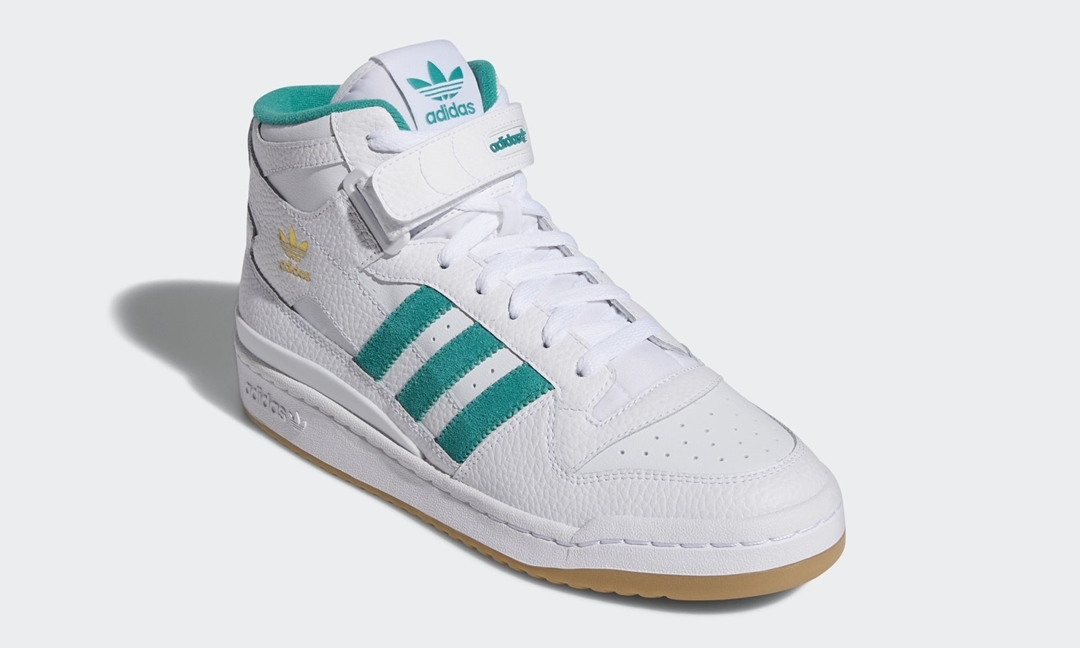 adidas Originals FORUM MID “White/Gold Metallic/Gum” (アディダス オリジナルス フォーラム ミッド “ホワイト/ゴールドメタリック/ガム”) [H00749]