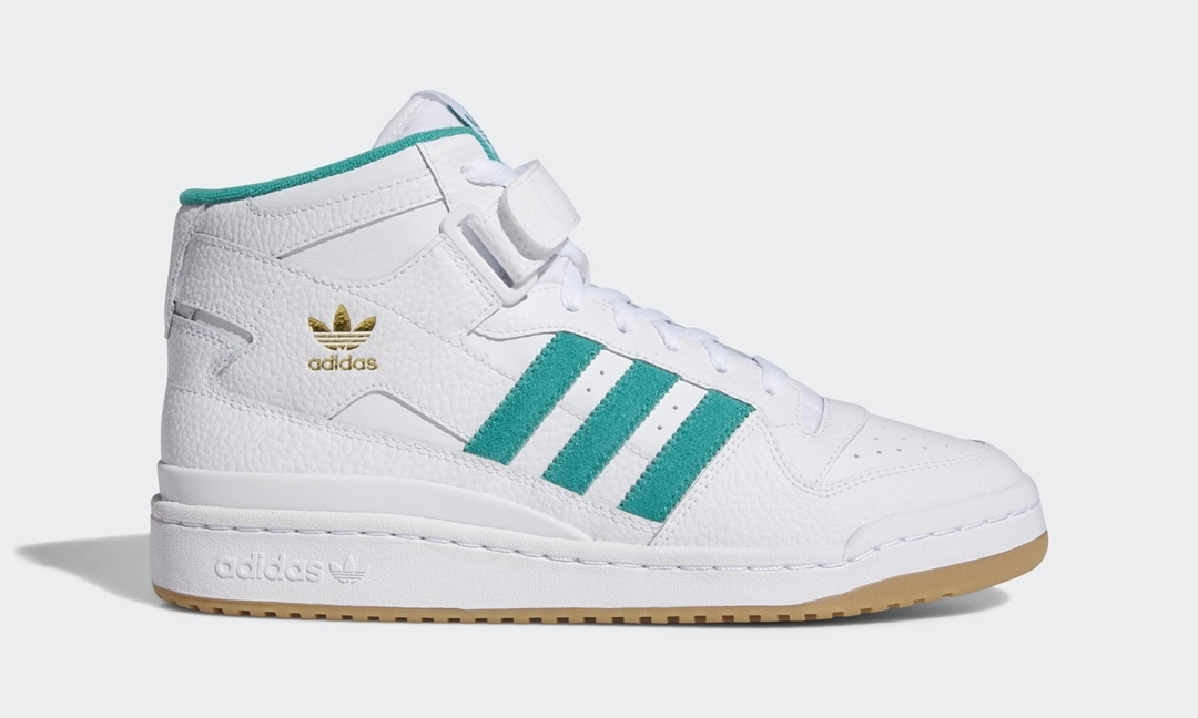 adidas Originals FORUM MID “White/Gold Metallic/Gum” (アディダス オリジナルス フォーラム ミッド “ホワイト/ゴールドメタリック/ガム”) [H00749]