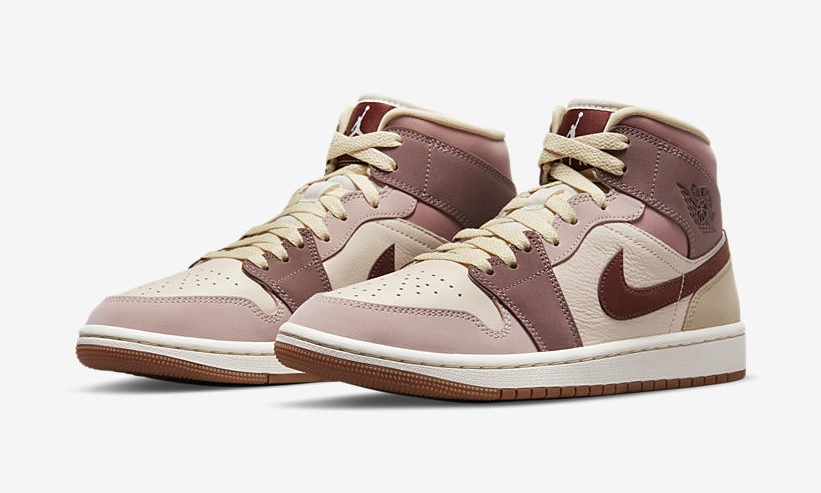 2021年 発売予定！ナイキ エア ジョーダン 1 ミッド “ブラウン/ピンク” (NIKE AIR JORDAN 1 MID “Brown/Pink”) [DO7440-821]