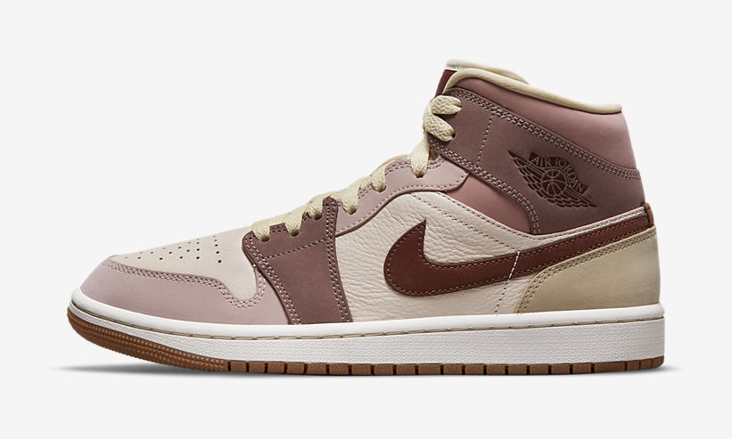 2021年 発売予定！ナイキ エア ジョーダン 1 ミッド “ブラウン/ピンク” (NIKE AIR JORDAN 1 MID “Brown/Pink”) [DO7440-821]