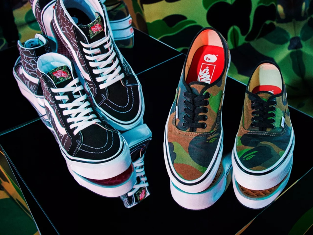 【11/1～順次、国内 11/29 発売予定】A BATHING APE × VANS コラボレーション (ア ベイシング エイプ バンズ)