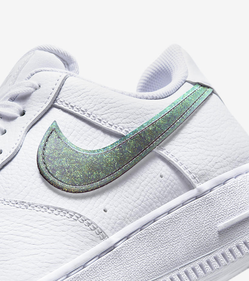 2021年 発売予定！ナイキ エアフォース 1 ロー “グリッタースウッシュ” (NIKE AIR FORCE 1 LOW “Glitter Swoosh”) [DH4407-100/DH4407-101/DH4407-102]