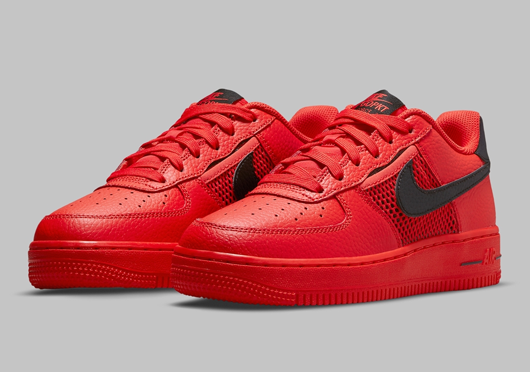 2021年 発売予定！ナイキ GS エア フォース 1 ロー “メッシュポケット/ホワイト/レッド” (NIKE GS AIR FORCE 1 LOW “Mesh Pocket/White/Red”) [DH9596-100/DH9596-600]