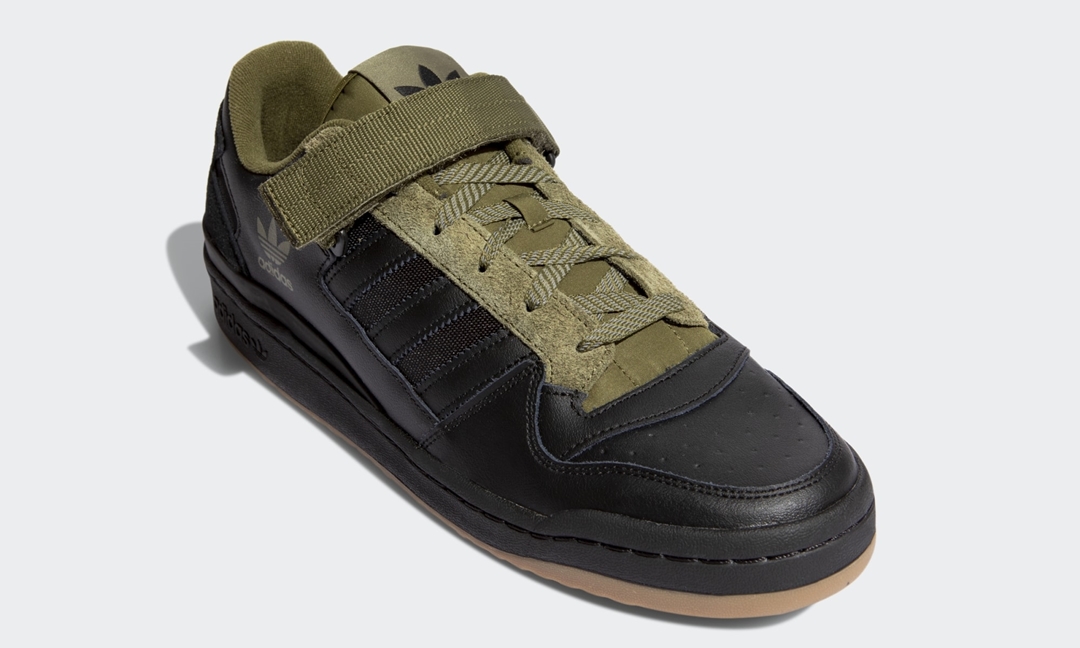 adidas Originals FORUM LOW “Black/Focus Olive/Gum” (アディダス オリジナルス フォーラム ロー “ブラック/フォーカスオリーブ/ガム”) [H01928]