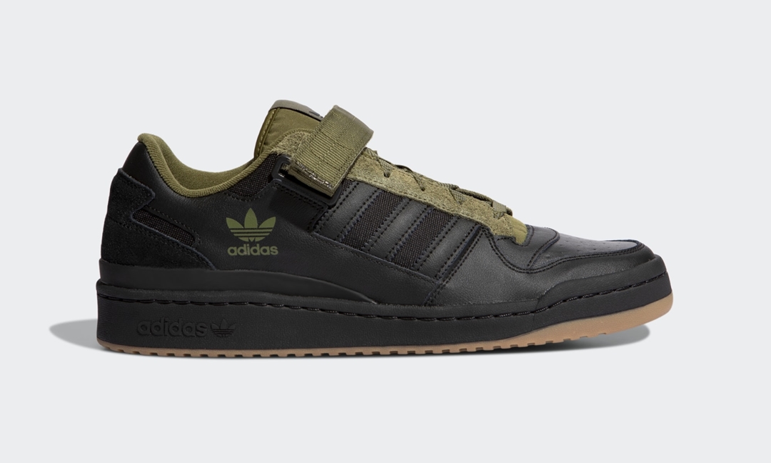 adidas Originals FORUM LOW “Black/Focus Olive/Gum” (アディダス オリジナルス フォーラム ロー “ブラック/フォーカスオリーブ/ガム”) [H01928]