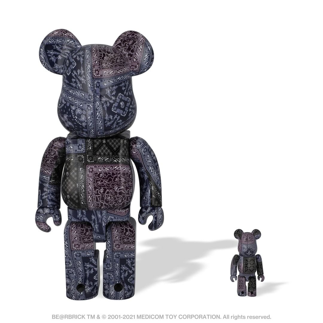 10/30 発売！A BATHING APE BLACK x BE@RBRICK BANDANA 100%&400%/1000% (ア ベイシング エイプ ブラック ベアブリック)