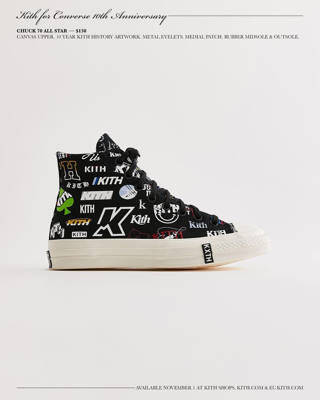 11/1 発売！KITH 10th × CONVERSE CHUCK TAYLOR (キス コンバース チャック・テイラー)