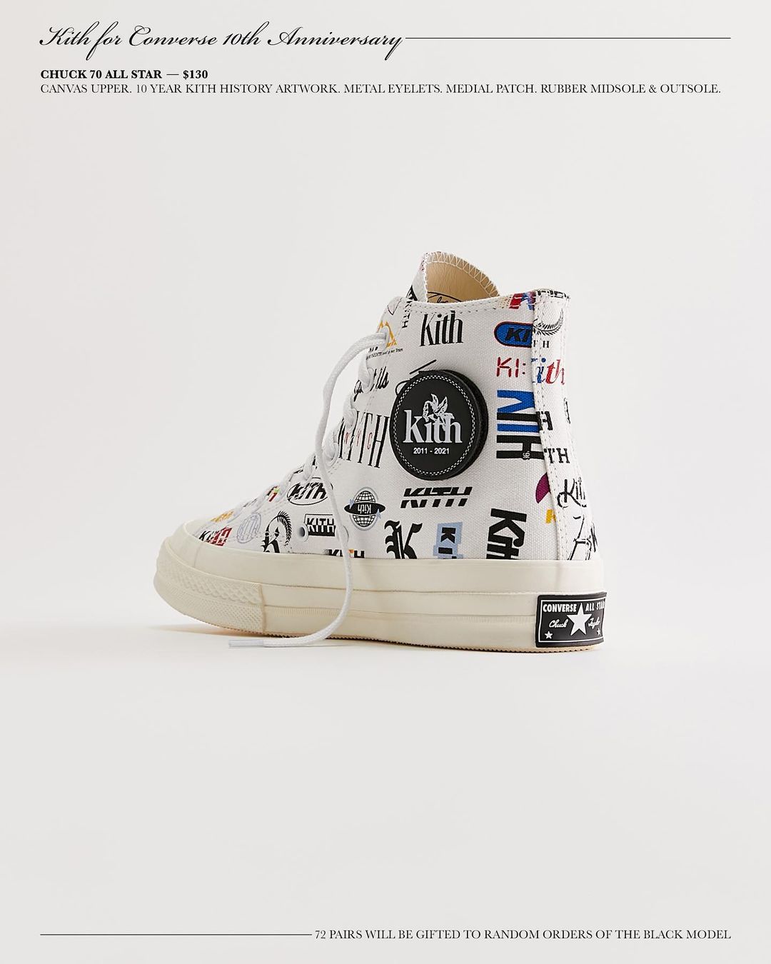 11/1 発売！KITH 10th × CONVERSE CHUCK TAYLOR (キス コンバース チャック・テイラー)